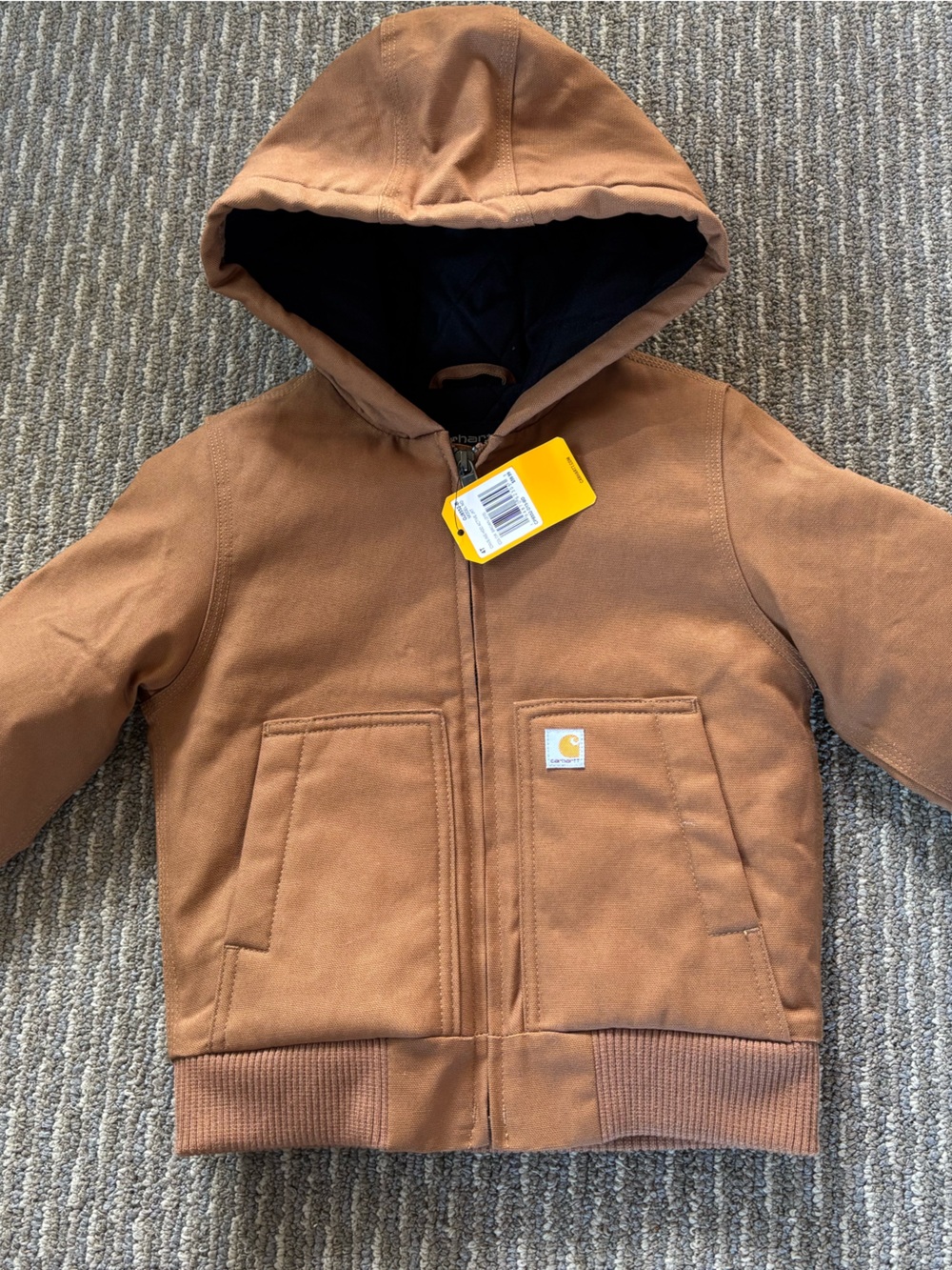 Carhartt Kids' Brown Hooded Work Jacket